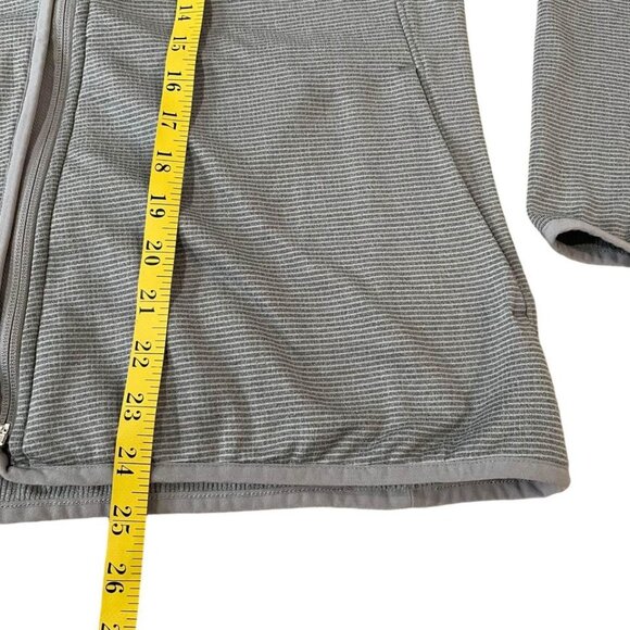 Vineyard Vines Full Zip Asymetrical Fleece Women’s Size Small Gray Striped - Picture 4 of 5